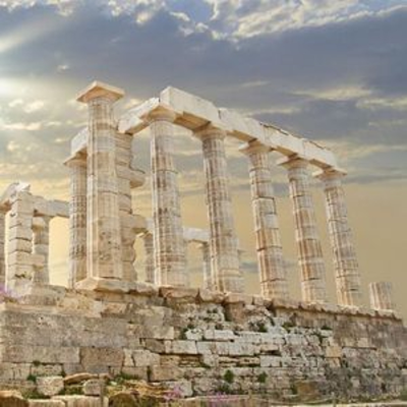 TOURIST BUS: SUNSET AT CAPE SOUNION