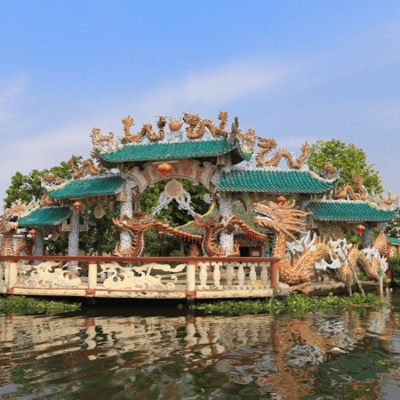 Luxury Speed Boat to Phu Chau Temple Binh Quoi Village Morning Tour