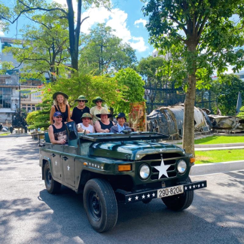 Vintage Jeep Discovery Hanoi Landmarks Secret Corners Afternoon Tour