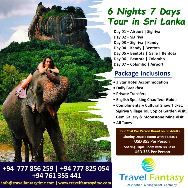 6 Nights 7 Days Tour in Sri Lanka