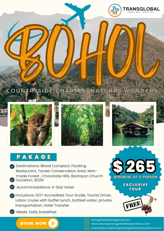 Bohol Countryside Charm & Natural Wonders