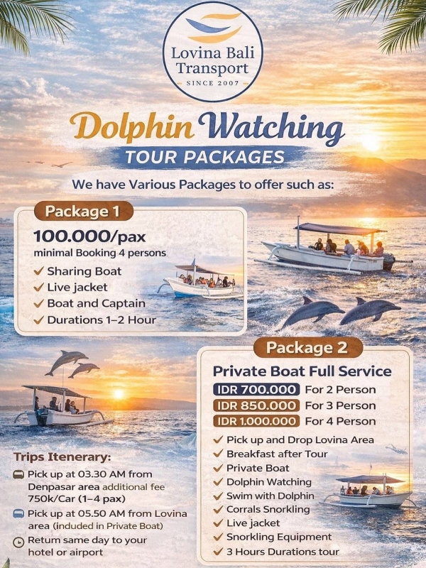 Lovina Dolphin and Snorkling Tours