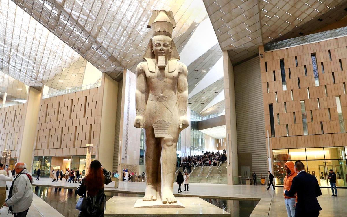 Grand New Egyptian Museum and Pyramids of Giza tour from Sharm by Bus